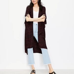 LOFT Women’s Pearl Print Long Kimono, size M/L